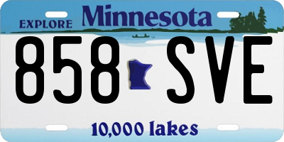 MN license plate 858SVE