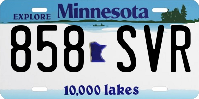 MN license plate 858SVR