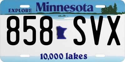 MN license plate 858SVX