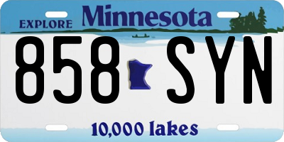 MN license plate 858SYN