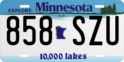 MN license plate 858SZU