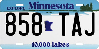 MN license plate 858TAJ