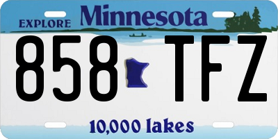 MN license plate 858TFZ