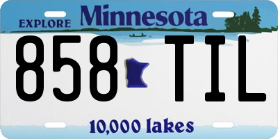 MN license plate 858TIL