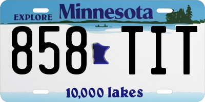 MN license plate 858TIT