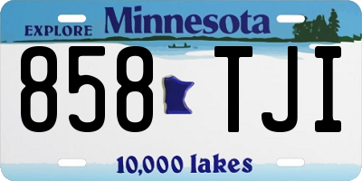MN license plate 858TJI