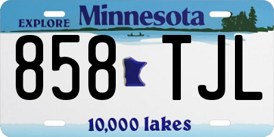 MN license plate 858TJL
