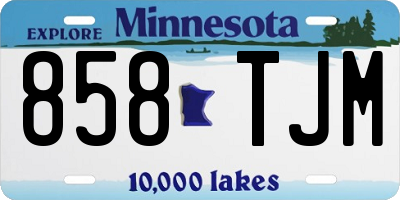 MN license plate 858TJM