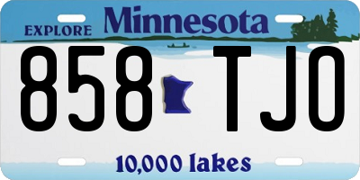 MN license plate 858TJO