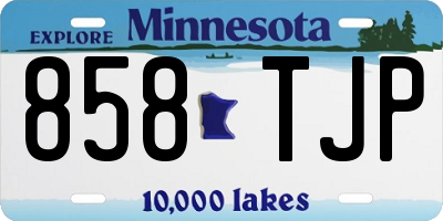 MN license plate 858TJP