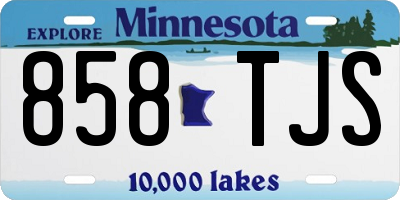 MN license plate 858TJS