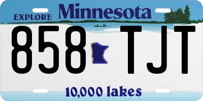 MN license plate 858TJT
