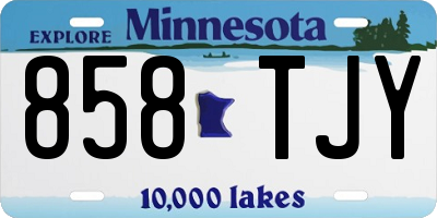 MN license plate 858TJY