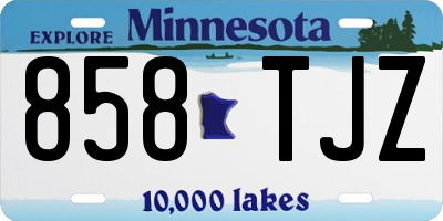 MN license plate 858TJZ
