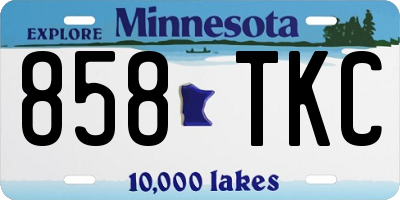 MN license plate 858TKC