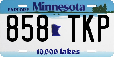 MN license plate 858TKP