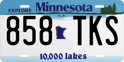 MN license plate 858TKS