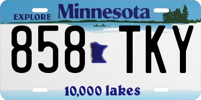 MN license plate 858TKY