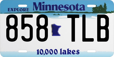 MN license plate 858TLB