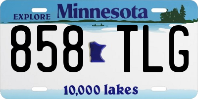 MN license plate 858TLG