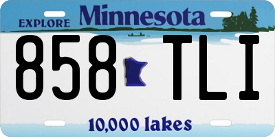 MN license plate 858TLI