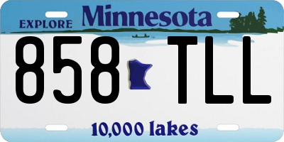 MN license plate 858TLL