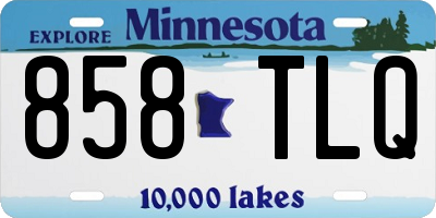 MN license plate 858TLQ