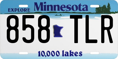 MN license plate 858TLR