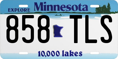 MN license plate 858TLS