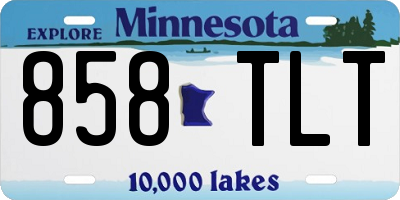 MN license plate 858TLT