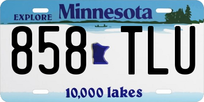MN license plate 858TLU