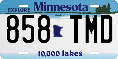 MN license plate 858TMD