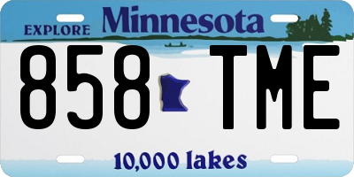 MN license plate 858TME
