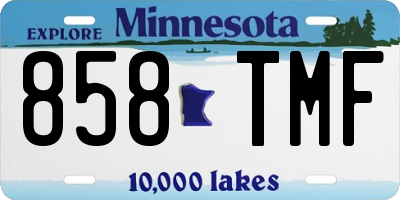 MN license plate 858TMF