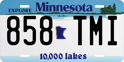 MN license plate 858TMI
