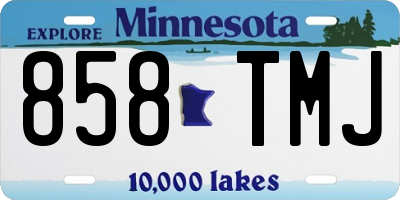 MN license plate 858TMJ