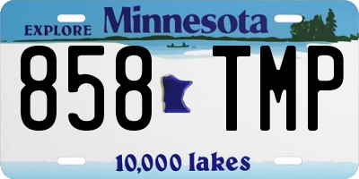 MN license plate 858TMP