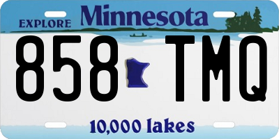 MN license plate 858TMQ