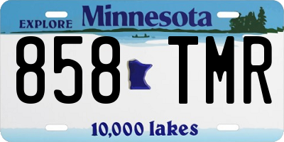 MN license plate 858TMR