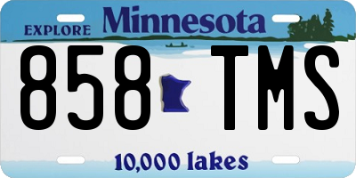 MN license plate 858TMS