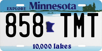 MN license plate 858TMT