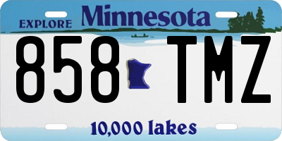 MN license plate 858TMZ