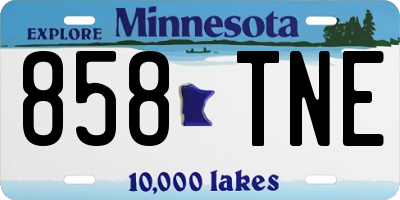 MN license plate 858TNE