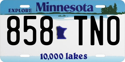 MN license plate 858TNO