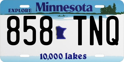 MN license plate 858TNQ