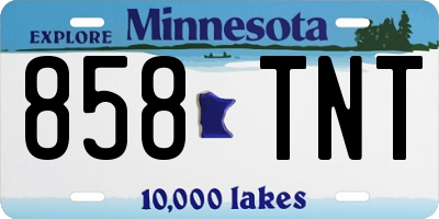 MN license plate 858TNT