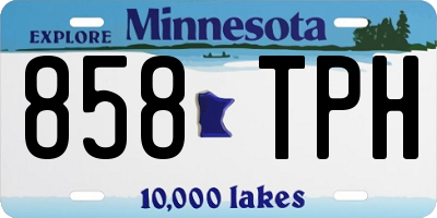 MN license plate 858TPH