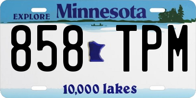 MN license plate 858TPM
