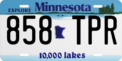 MN license plate 858TPR