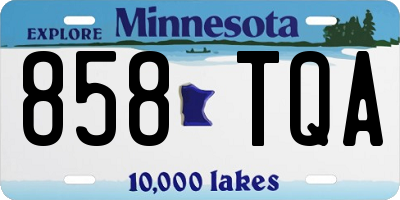MN license plate 858TQA